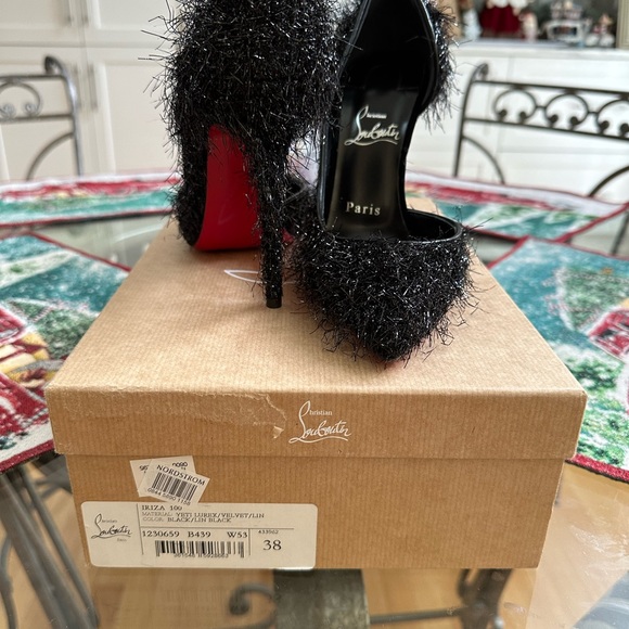 Christian Louboutin Iriza 100 Yeti Lurex pumps size 38 - Picture 3 of 4
